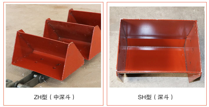 TH型斗式提升機不同料斗展示